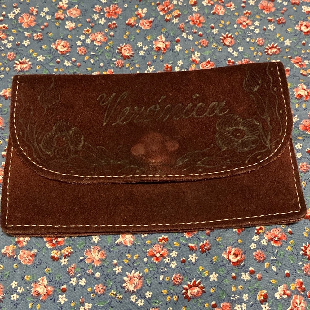 vintage ‘Veronica’ suede wallet